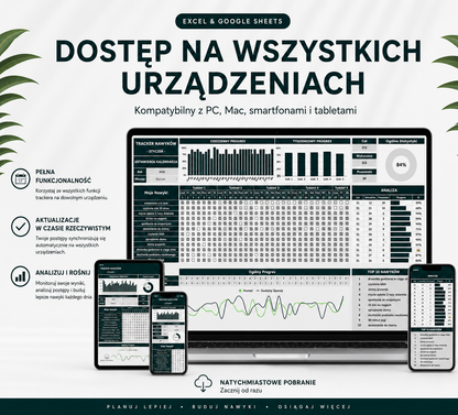 Tracker Nawyków Miesięczny + Planer Tygodniowy      (ZA DARMO)